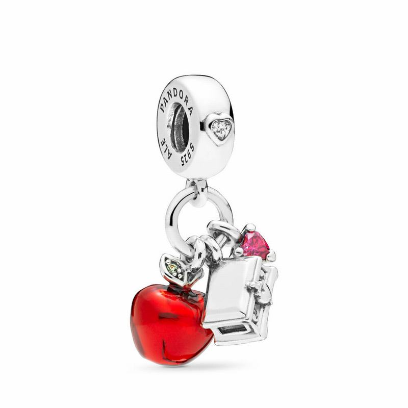 Pandora Disney Snow White’s Apple & Heart Dangle Charm Silver Egypt YS5438906